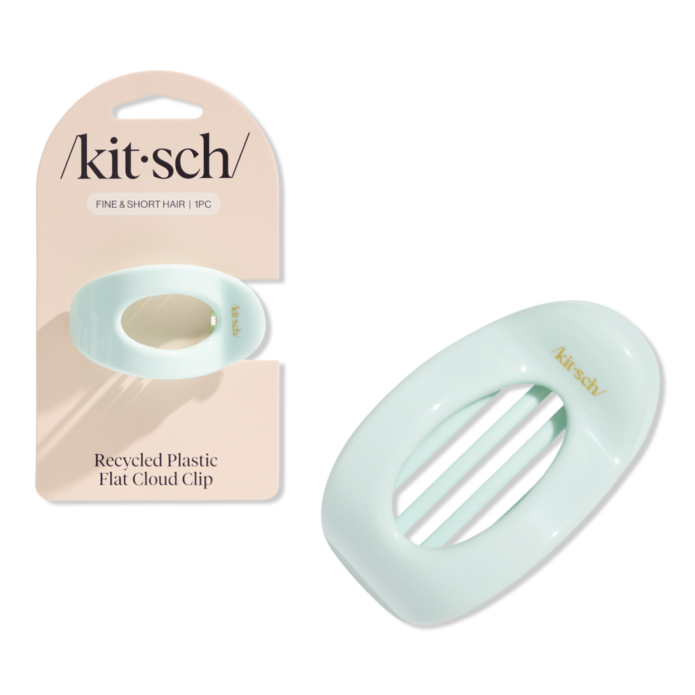 Kitsch Small Cloud Flat Claw Clip - Sage Leaf In Green