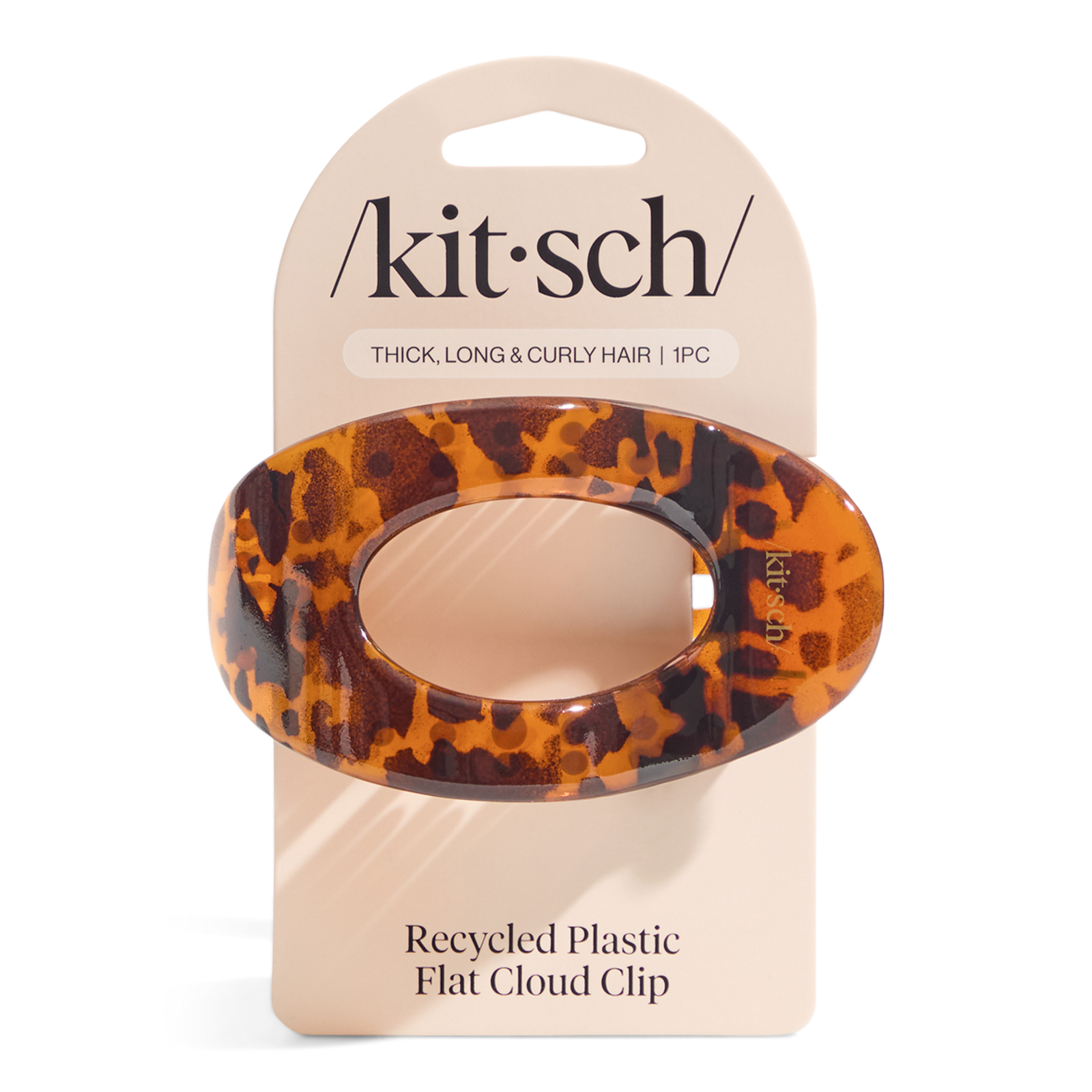 Tortoise Cloud Flat Claw Clip - Large