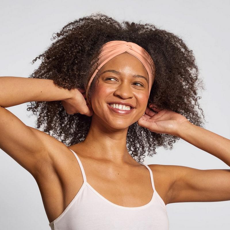 Recycled Fabric Stretchy Turban Headbands - Rosewood