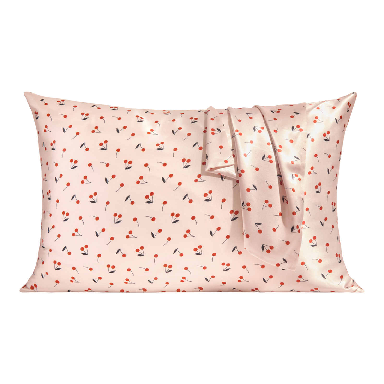 Satin Pillowcase - Cherry Print