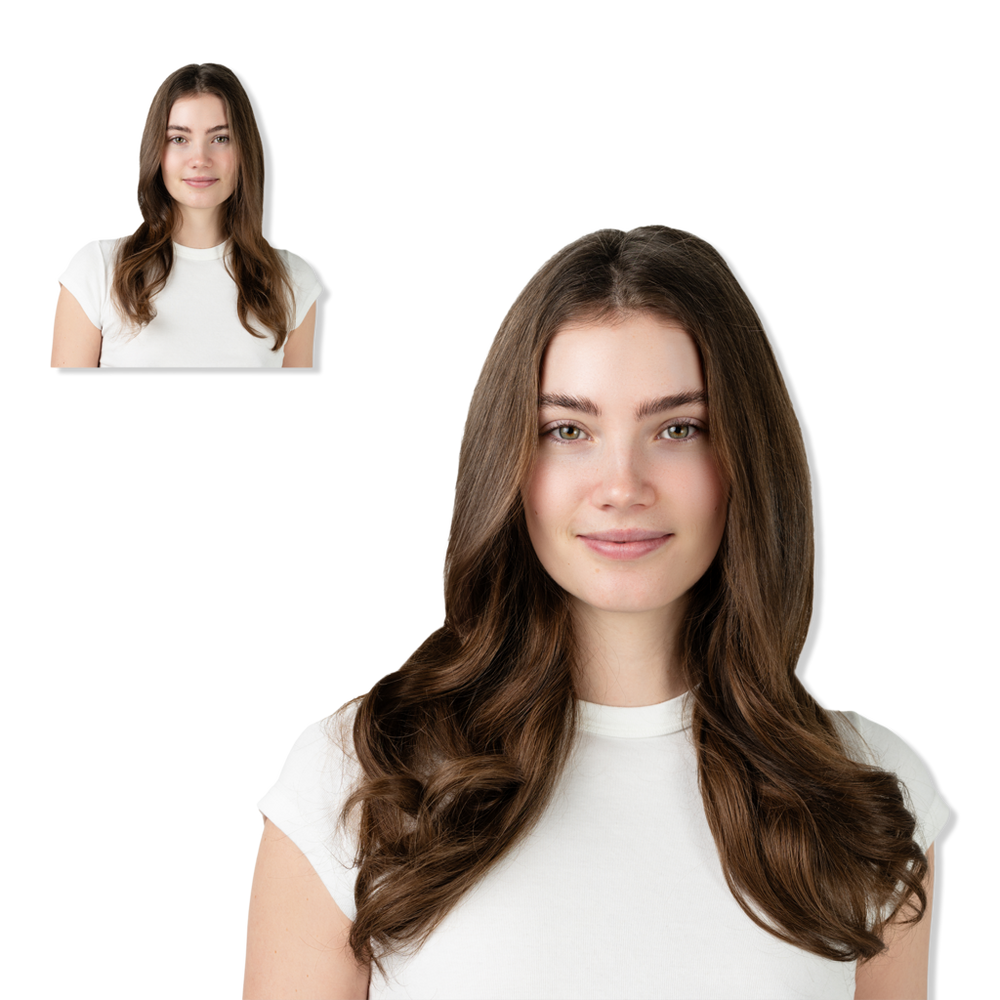 Locks & Mane 16" Clip-in Human Hair Extensions - Milk Chocolate