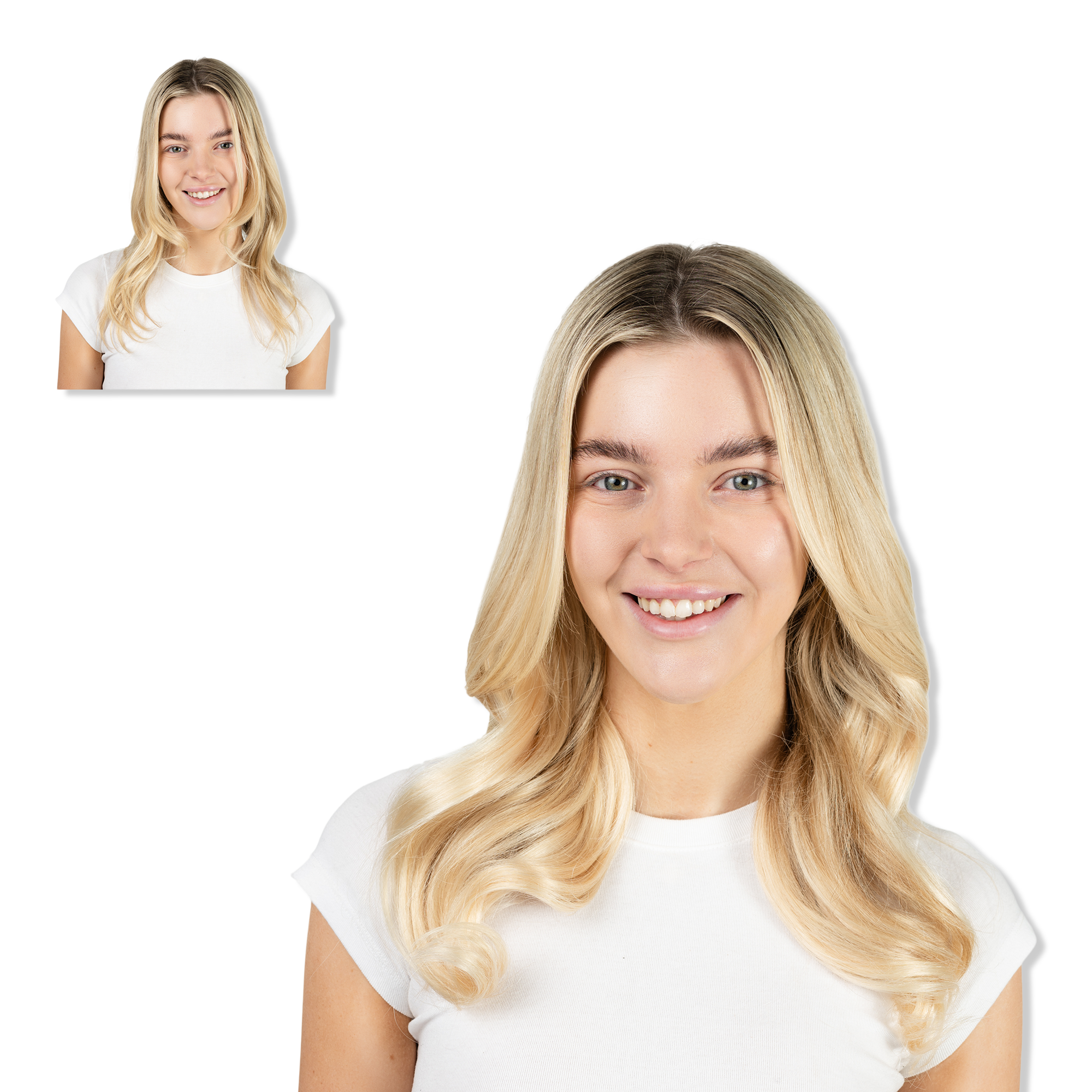 Locks & Mane 16" Clip-in Human Hair Extensions #1