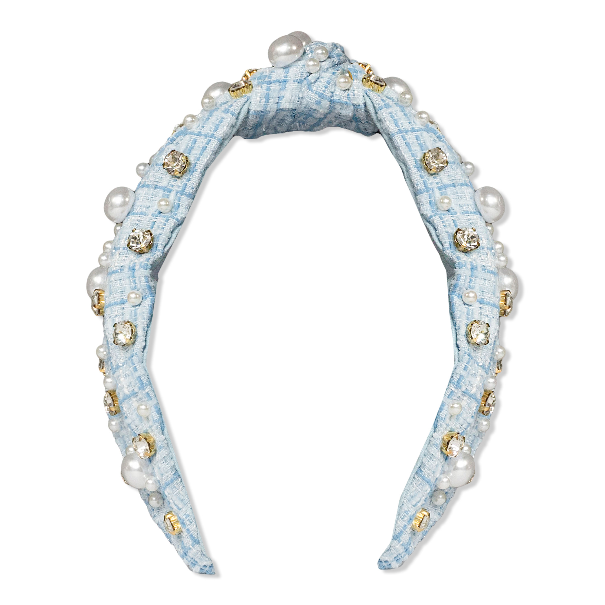 Locks & Mane Plaid & Pearl Headband #1