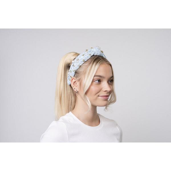 Locks & Mane Plaid & Pearl Headband #3