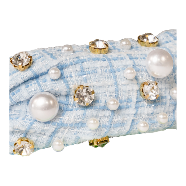 Locks & Mane Plaid & Pearl Headband #4