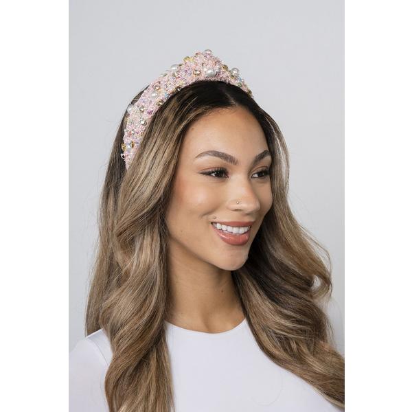 Locks & Mane Plaid & Pearl Headband #2