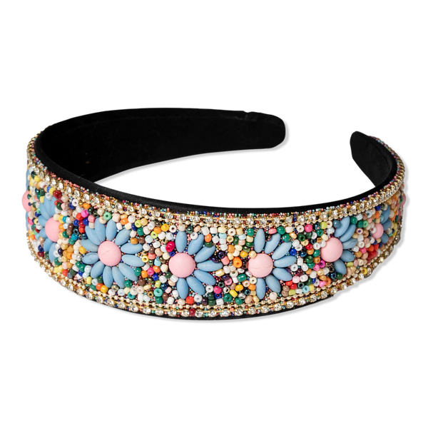 Locks & Mane Beaded Flower Headband #1