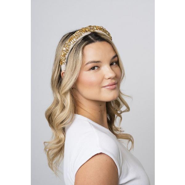 Locks & Mane Amber Jewel Floral Headband #2