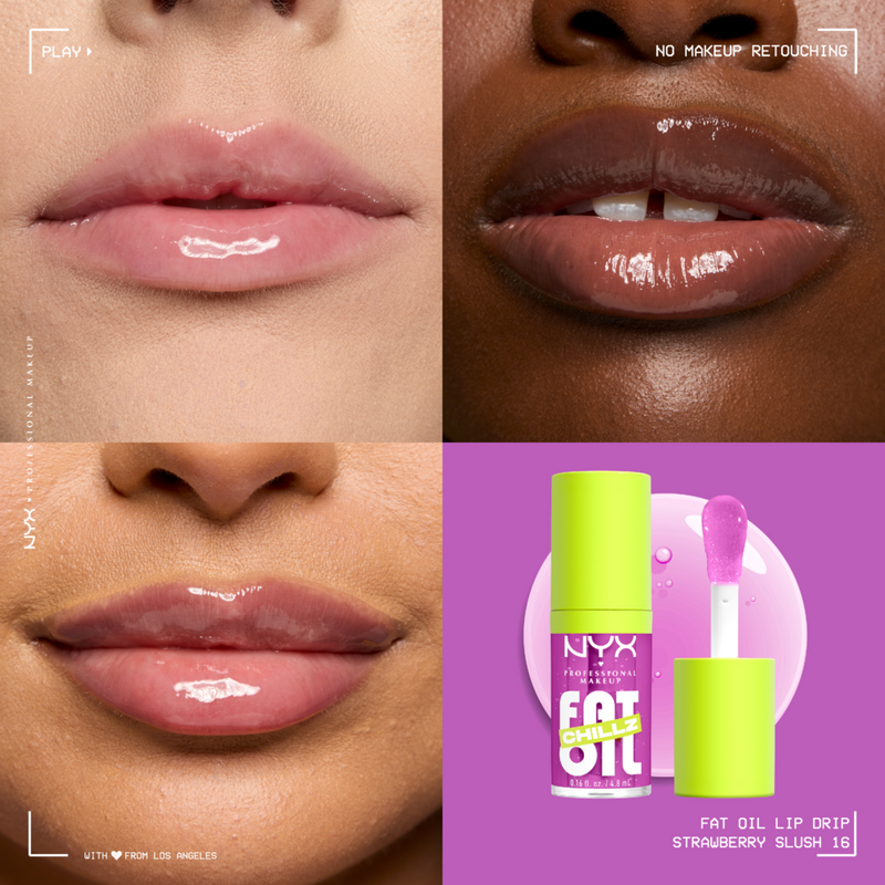 Fat Oil Lip Drip Chillz Cooling Lip Oil - Strawberry Slush
