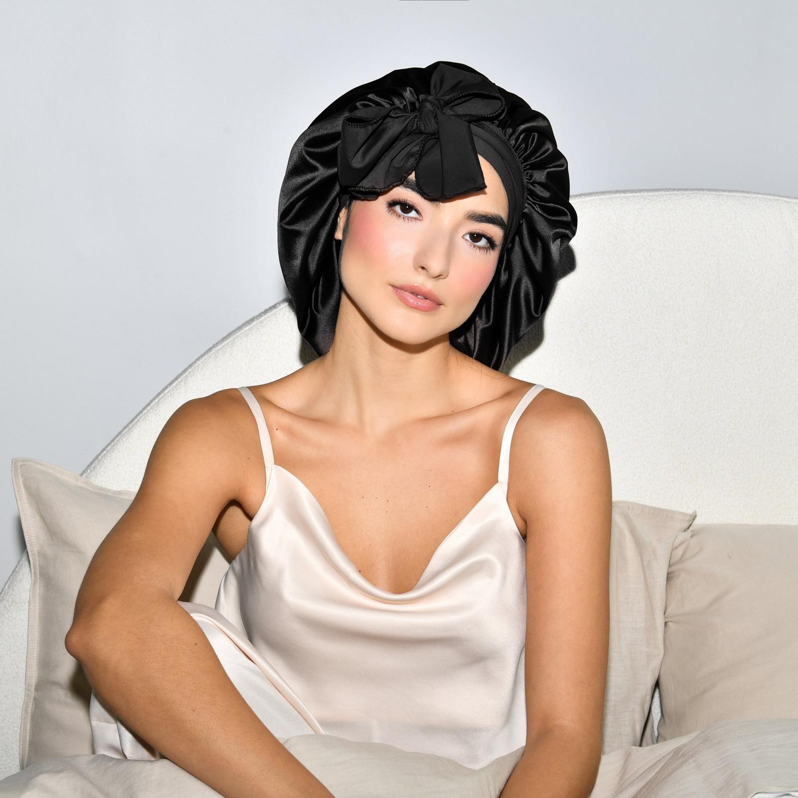 Satin Sleep LuxeBonnet - Black
