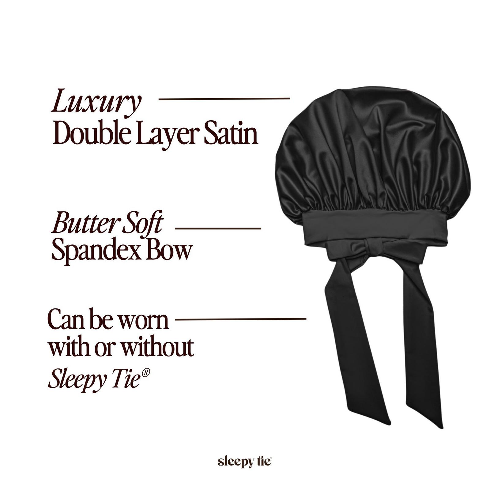 Satin Sleep LuxeBonnet - Black