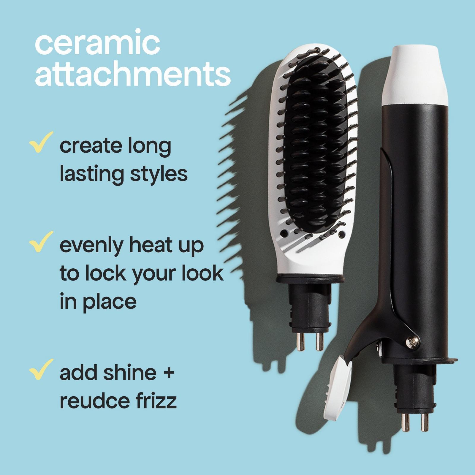 Mini Multi-Styler 2-in-1 Hair Straightener Brush + Curling Iron