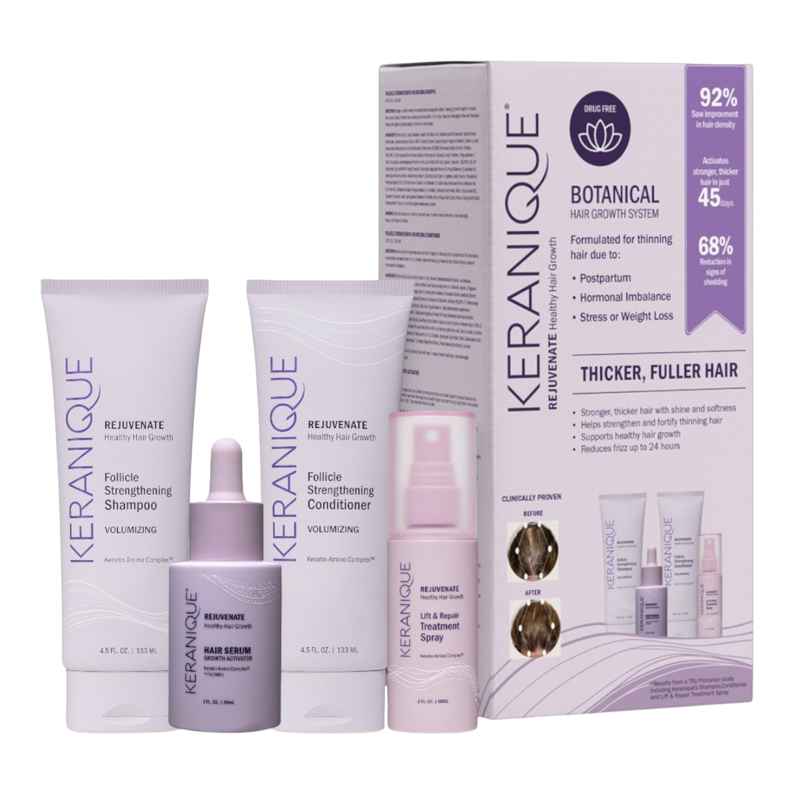 Botanical Hair Growth System for Thicker, Fuller Hair