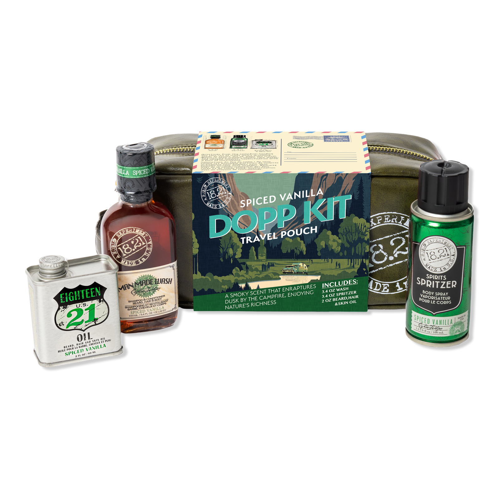 18.21 Man Made - Spiced Vanilla Dopp Kit Travel Pouch | Ulta Beauty