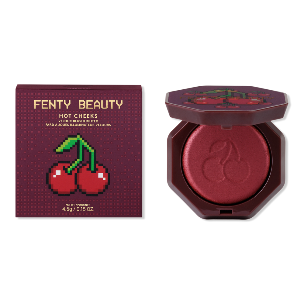 Fenty Beauty By Rihanna Hot Cheeks Velour Blushlighter - Cherry Pop In Red
