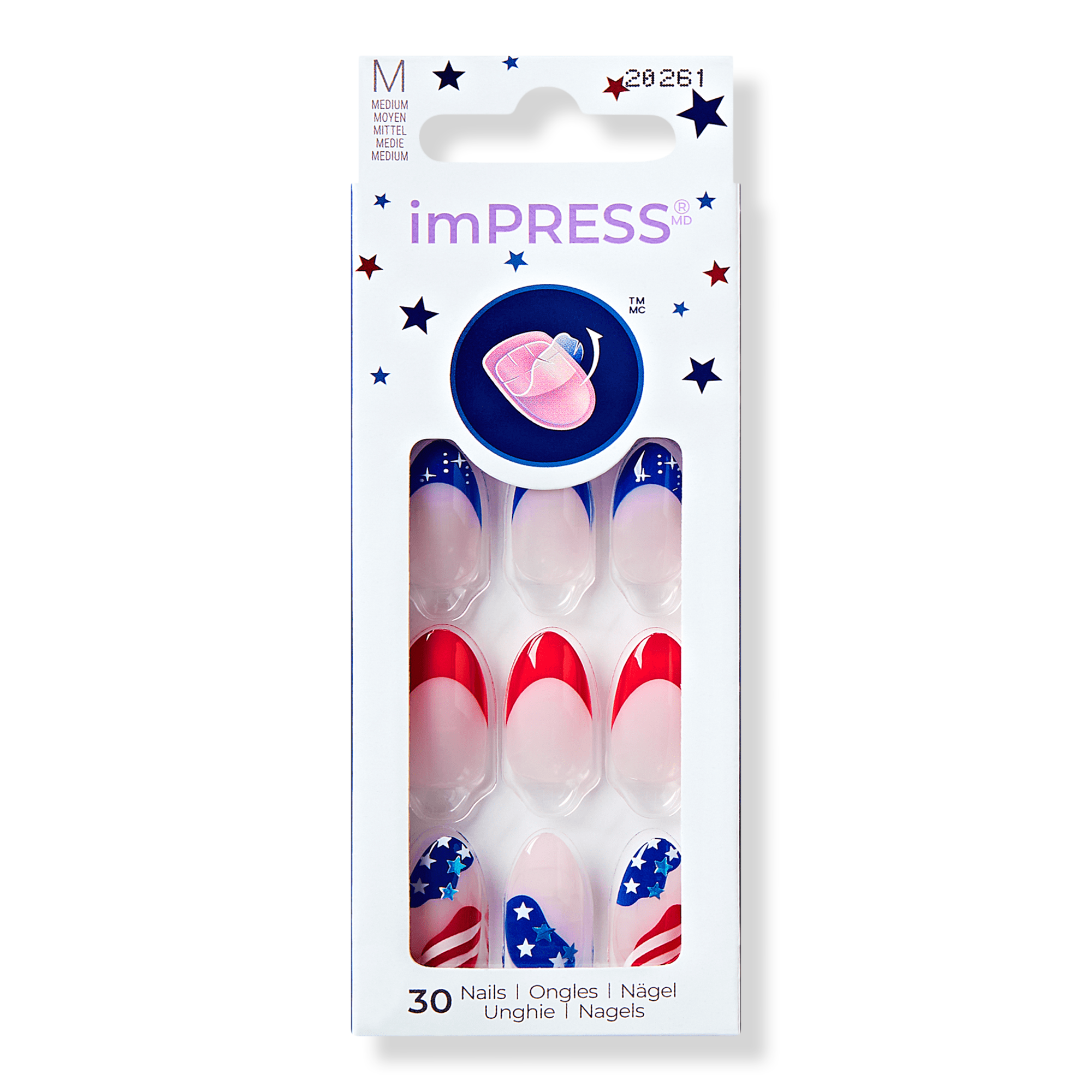 Kiss imPRESS Patriotic Press On Nails #1