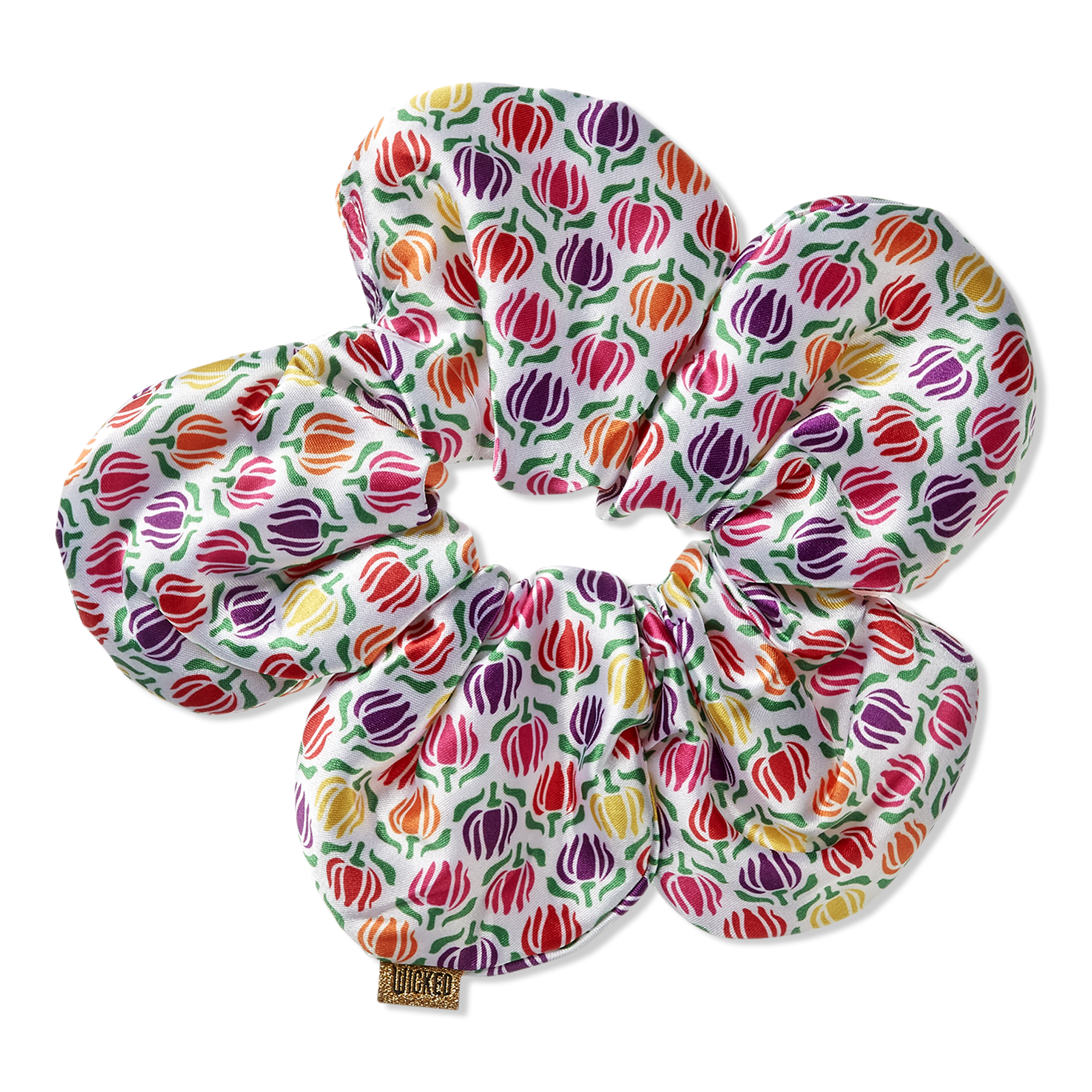 Scünci Wicked Munchkinland Printed Satin Flower Scrunchie #1