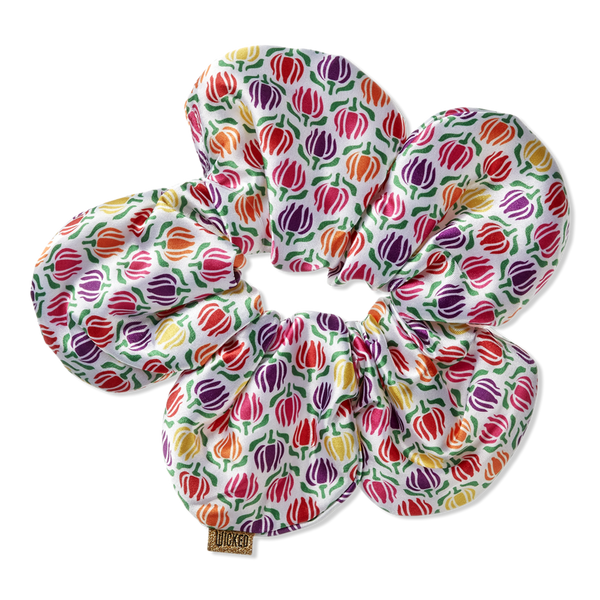 Scünci Wicked Munchkinland Printed Satin Flower Scrunchie #1