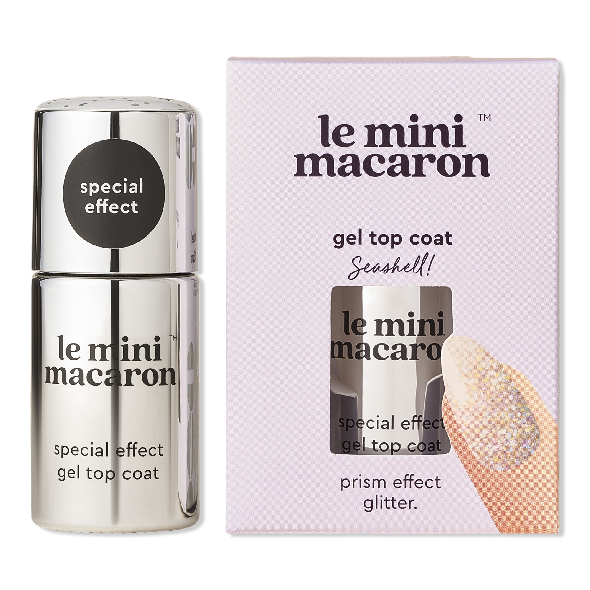 Le Mini Macaron Special Effect Gel Top Coat - Seashell #1