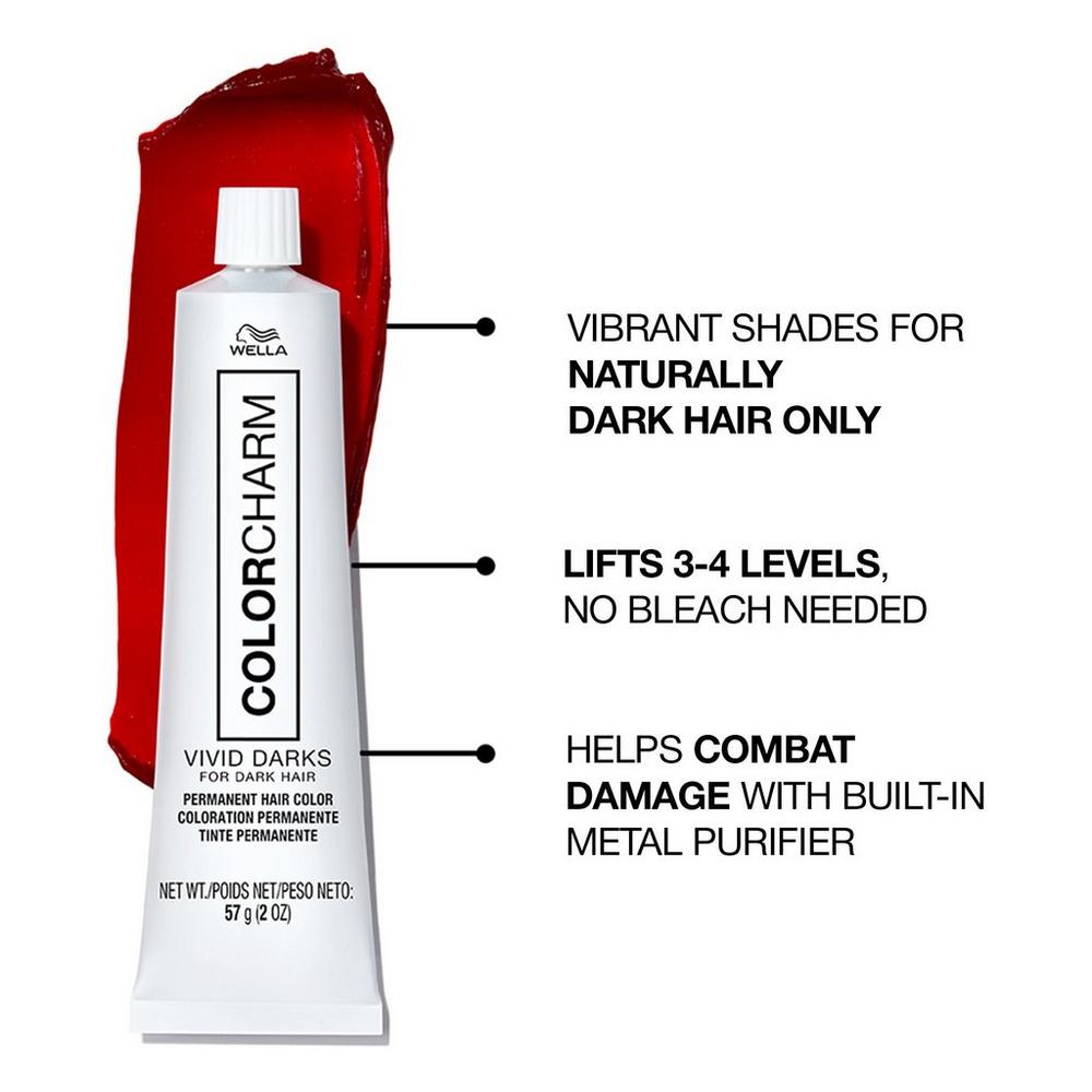 Colorcharm Vivid Darks Permanent Cream Hair Color - CHILI RED