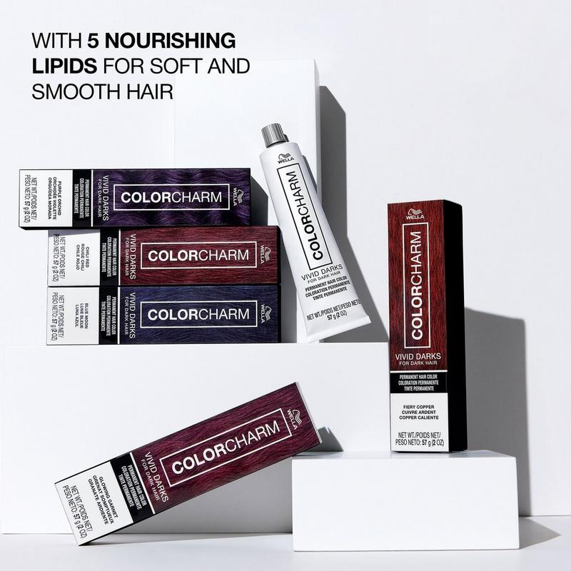 Wella - FIERY COPPER Colorcharm Vivid Darks Permanent Cream Hair