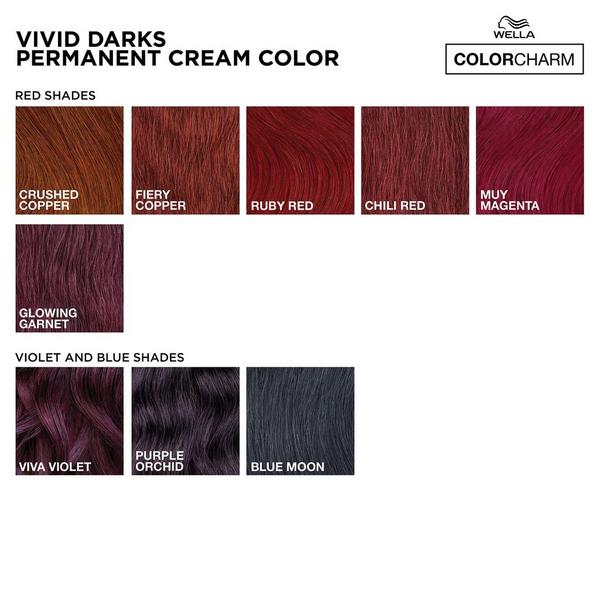 Wella Colorcharm Vivid Darks Permanent Cream Hair Color #8