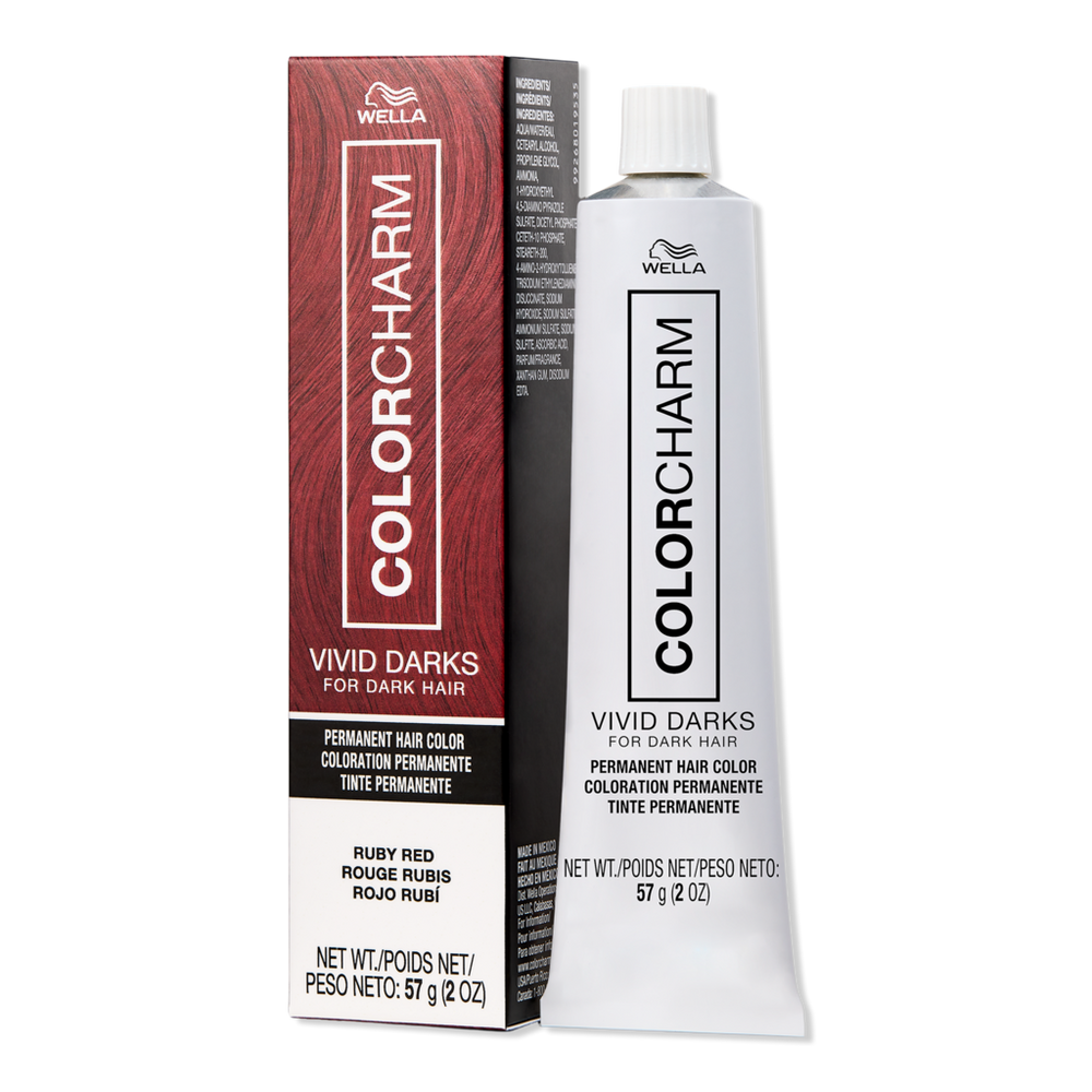 Wella Colorcharm Vivid Darks Permanent Cream Hair Color - Ruby Red In Red