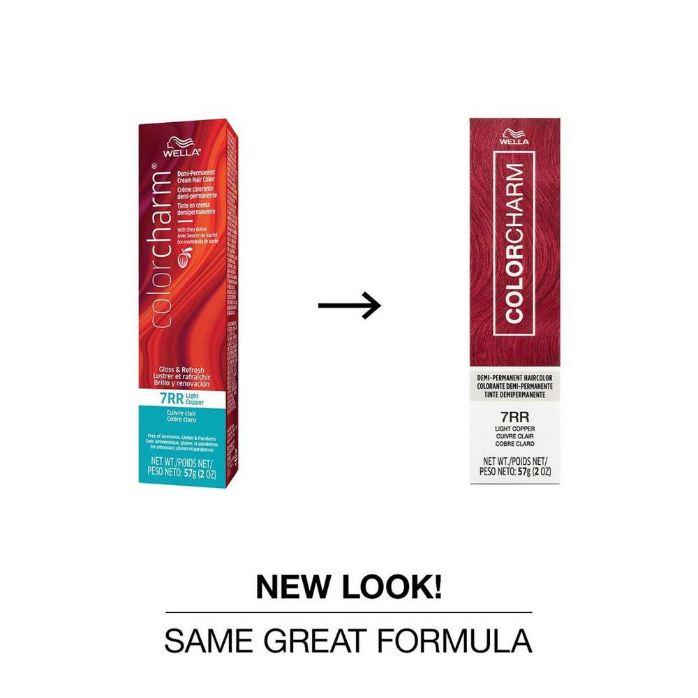 Colorcharm Demi-Permanent Cream Hair Color - 7RR Light Copper