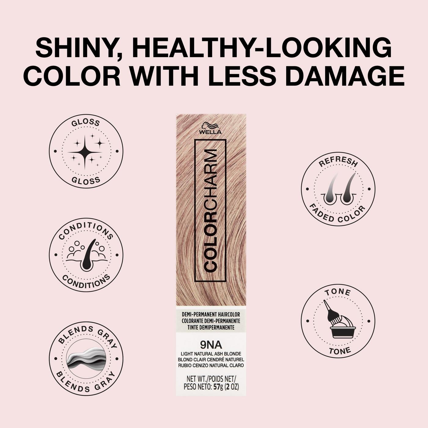 Colorcharm Demi-Permanent Cream Hair Color - 9NA Light Natural Ash Blonde