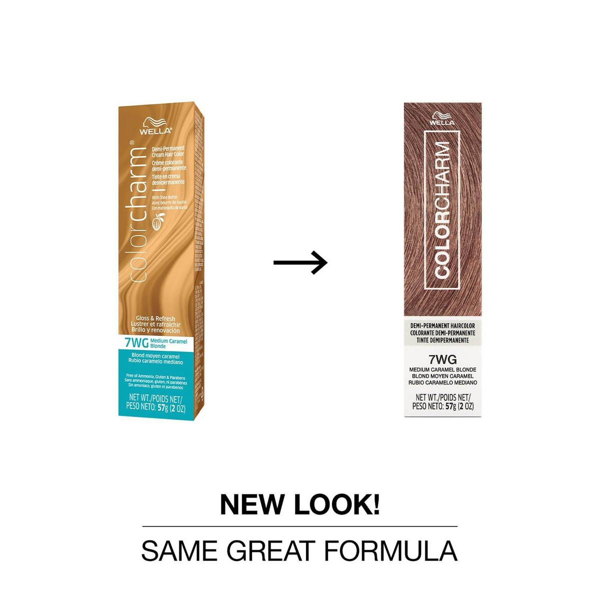 Colorcharm Demi-Permanent Cream Hair Color - 7WG Medium Caramel Blonde