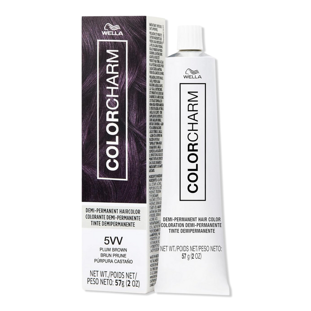 Wella Colorcharm Demi-permanent Cream Hair Color - 5vv Plum Brown