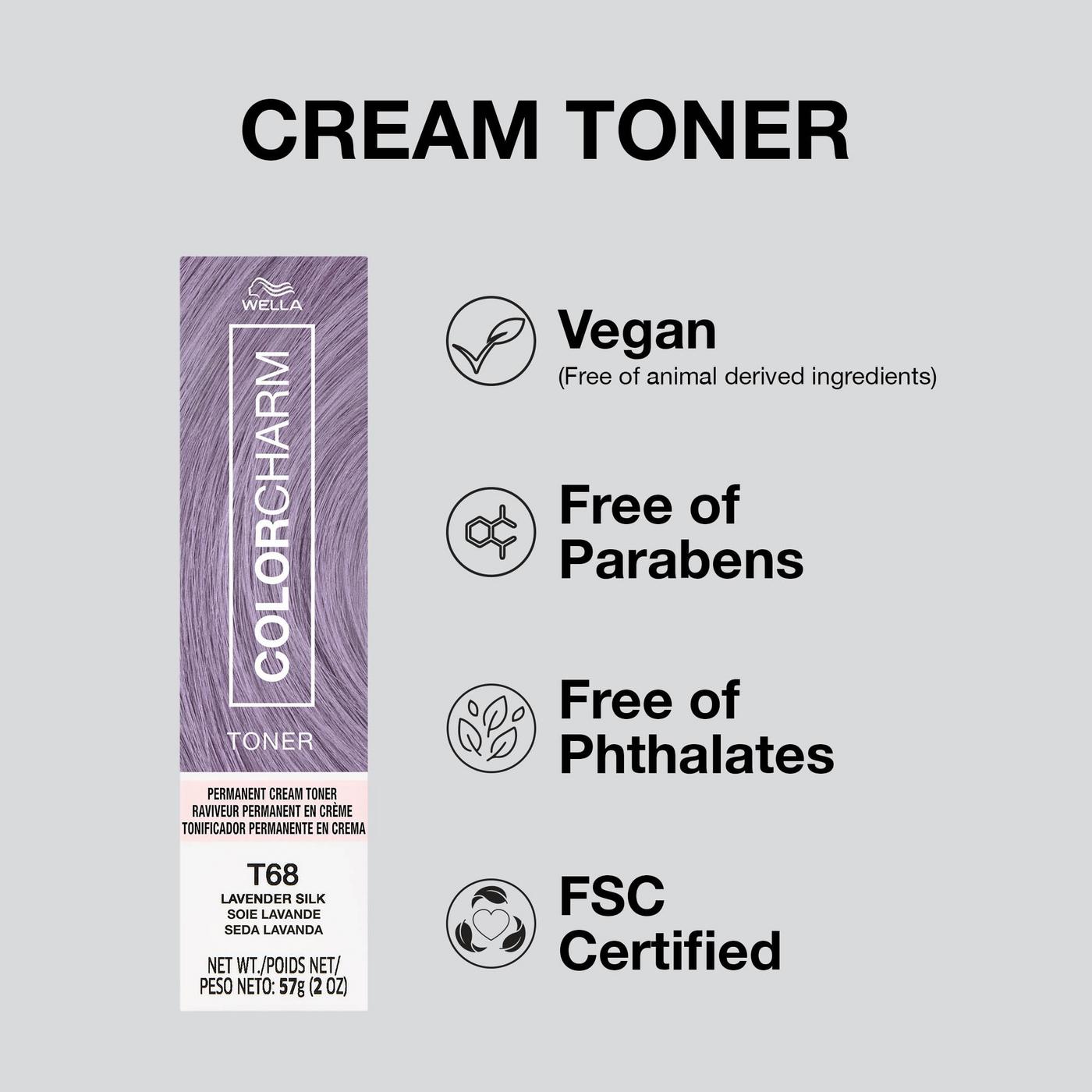 Colorcharm Permanent Crème Toner - T68 Lavendar Silk