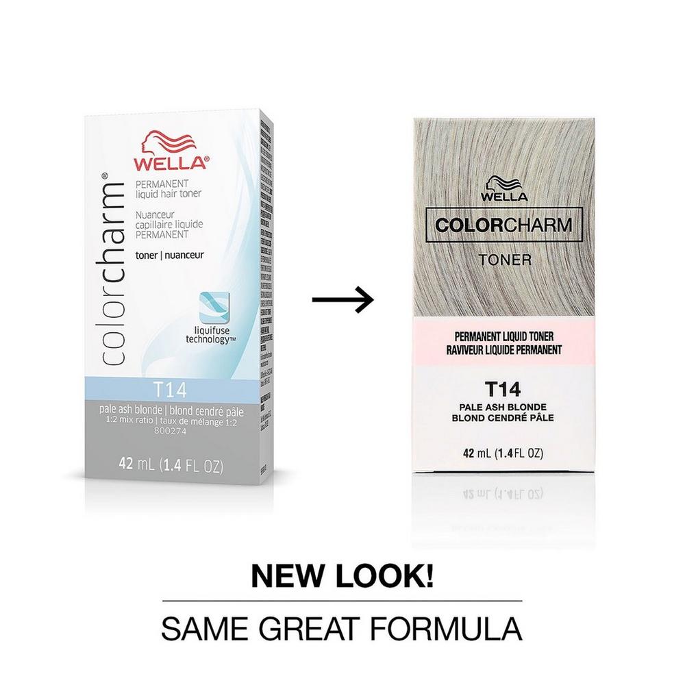 Colorcharm Permanent Liquid Hair Toner - T14 Pale Ash Blonde