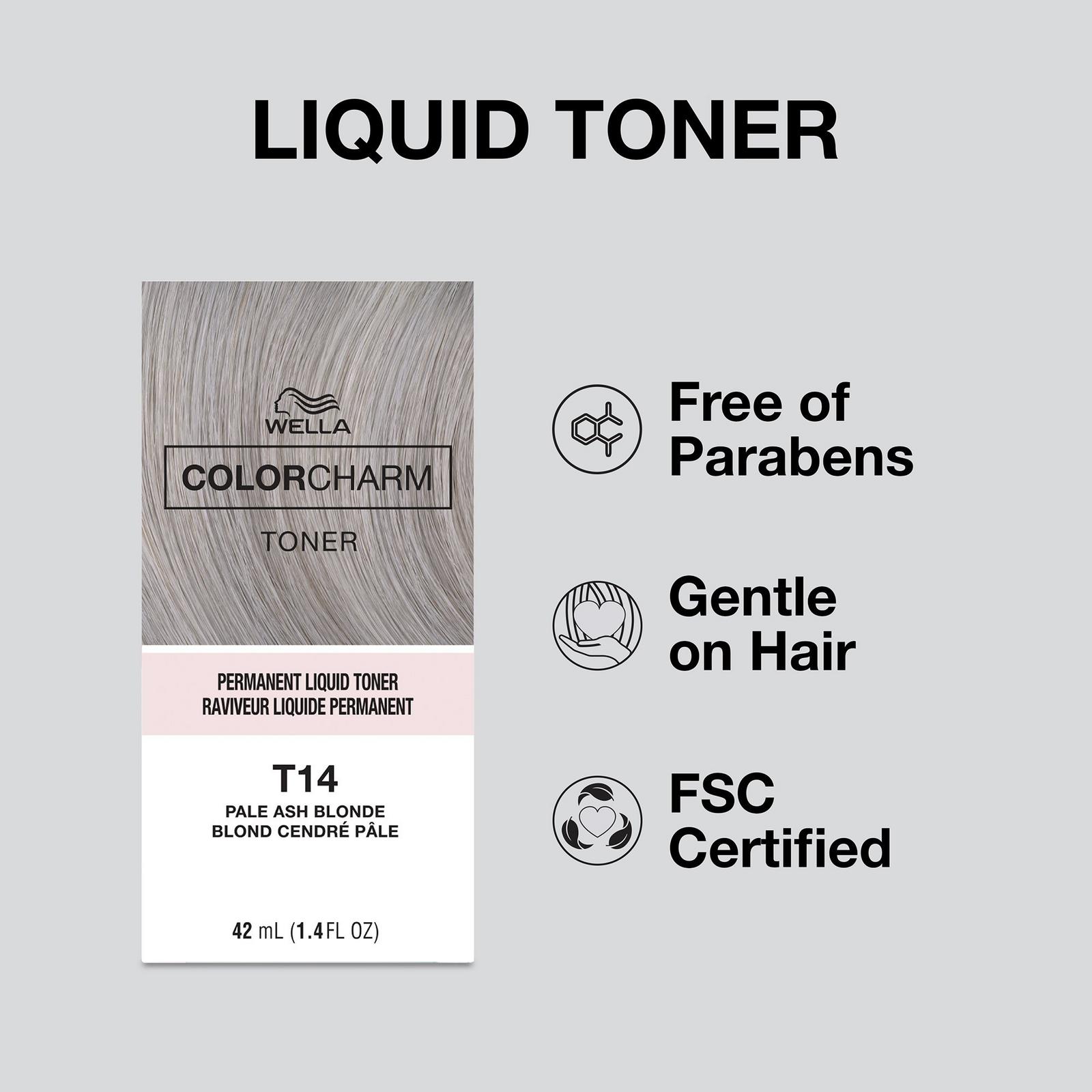 Colorcharm Permanent Liquid Hair Toner - T14 Pale Ash Blonde