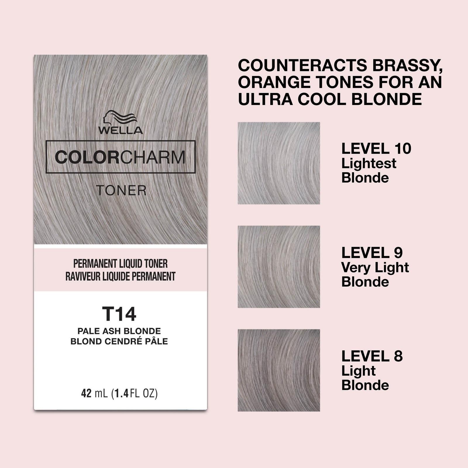 Colorcharm Permanent Liquid Hair Toner - T14 Pale Ash Blonde