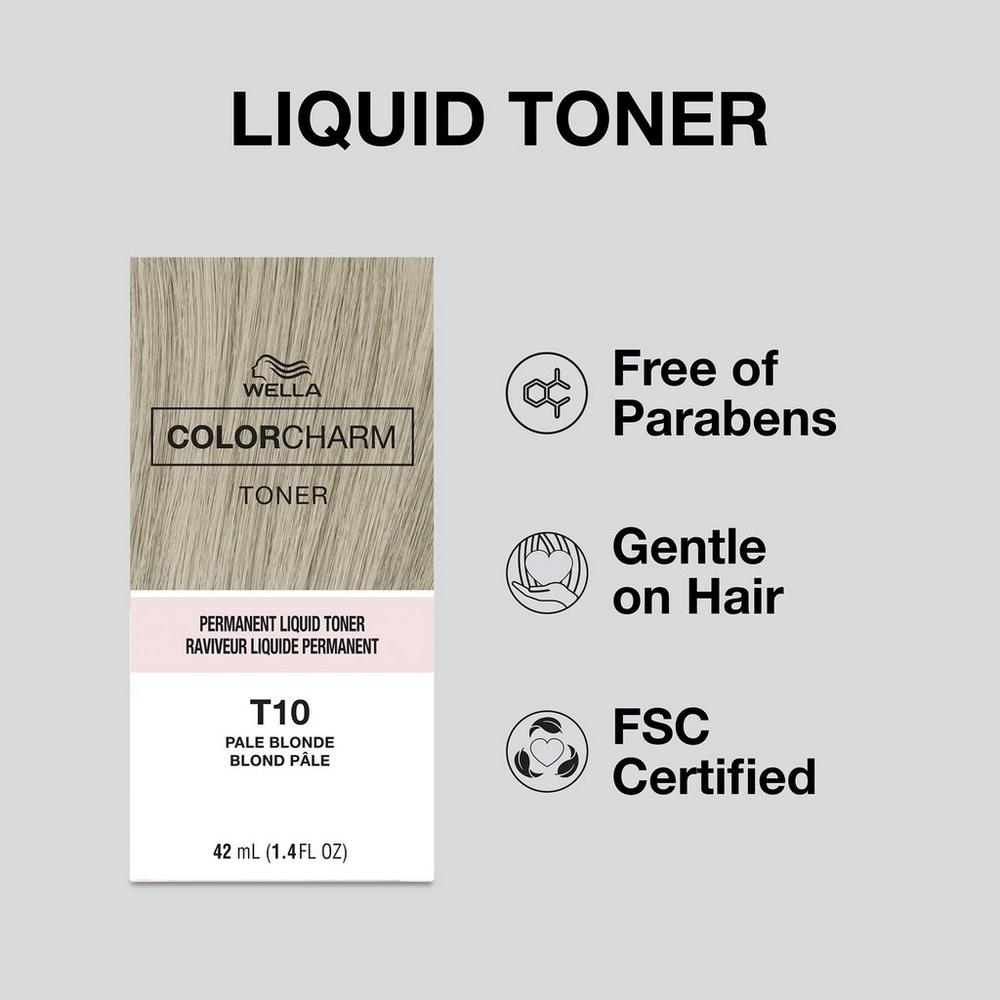 Colorcharm Permanent Liquid Hair Toner - T10 Pale Blonde