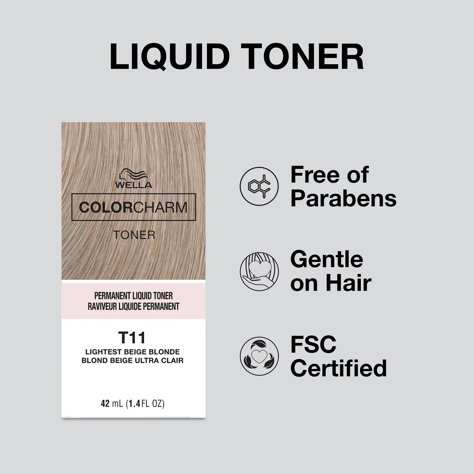 Colorcharm Permanent Liquid Hair Toner - T11 Lightest Beige Blonde