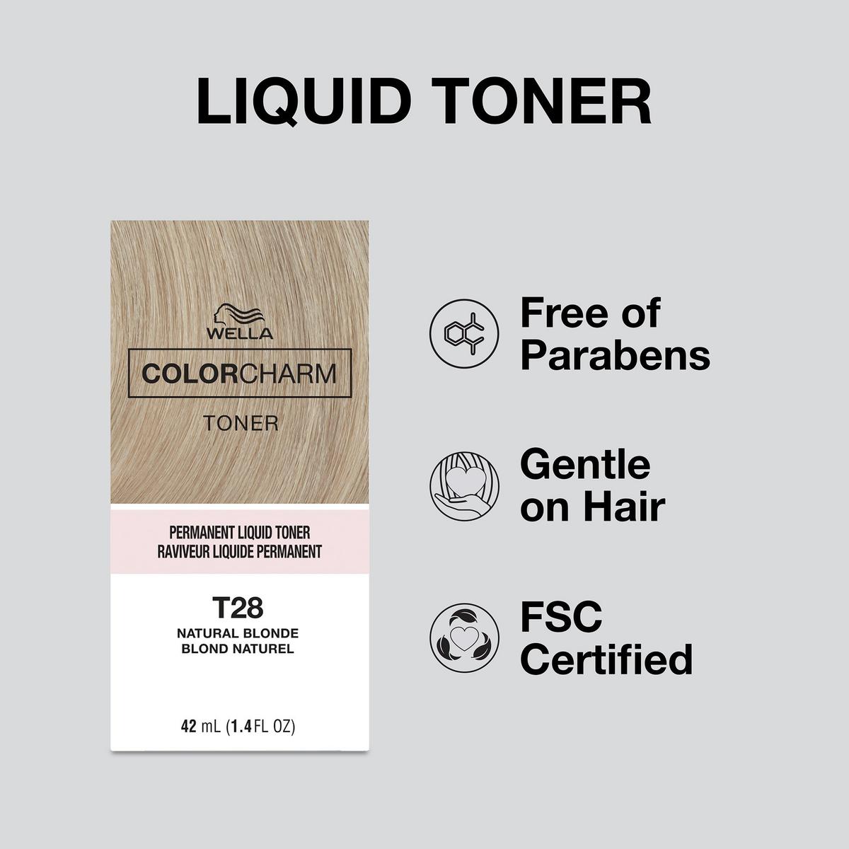 Colorcharm Permanent Liquid Hair Toner - T28 Natural Blonde