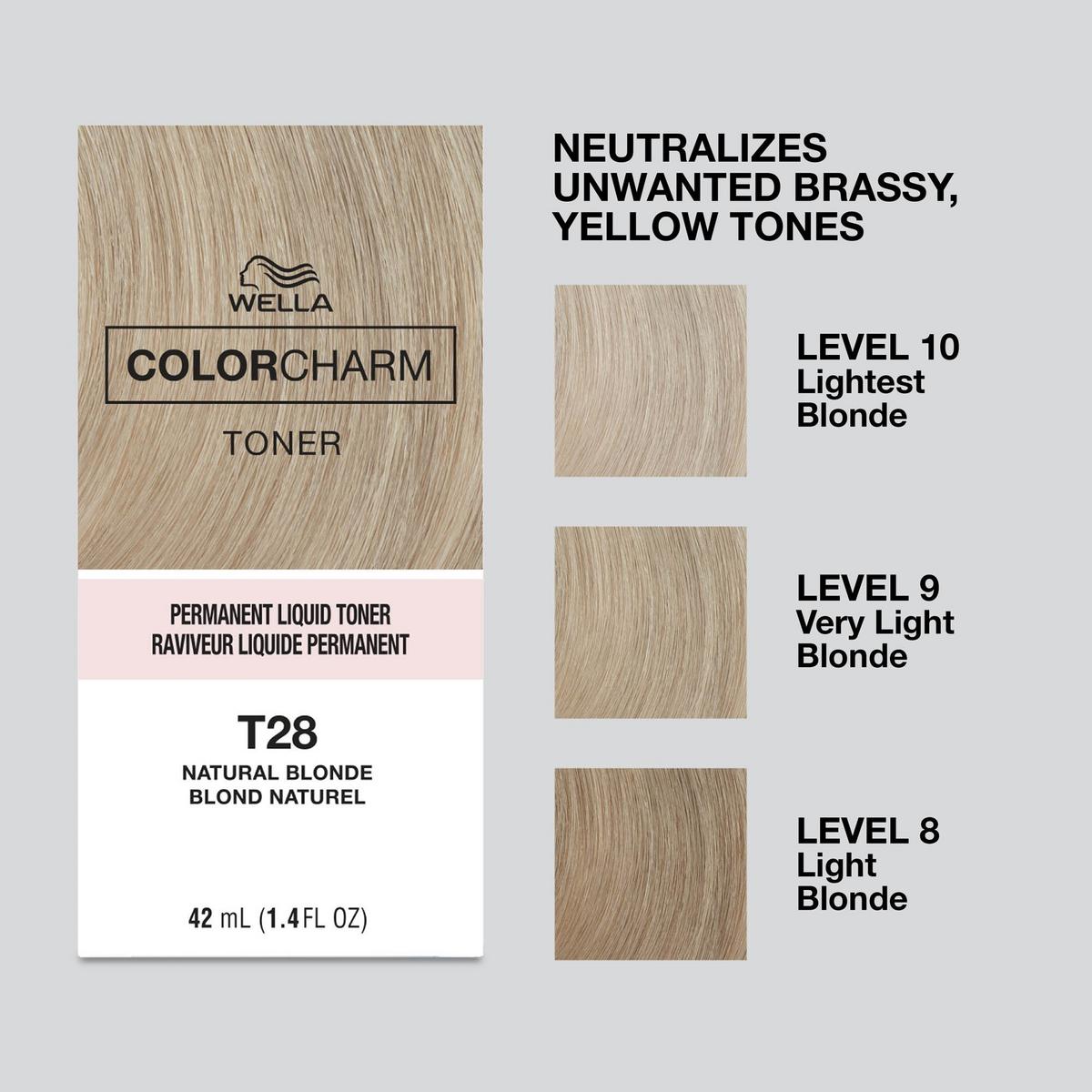 Colorcharm Permanent Liquid Hair Toner - T28 Natural Blonde