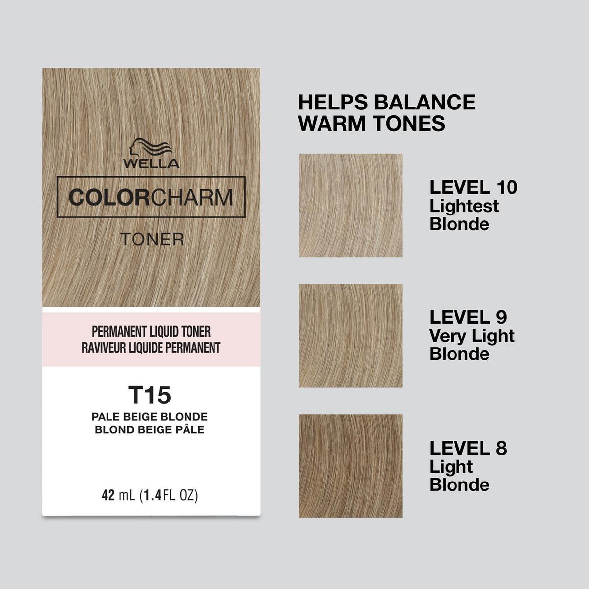 Colorcharm Permanent Liquid Hair Toner - T15 Pale Beige Blonde