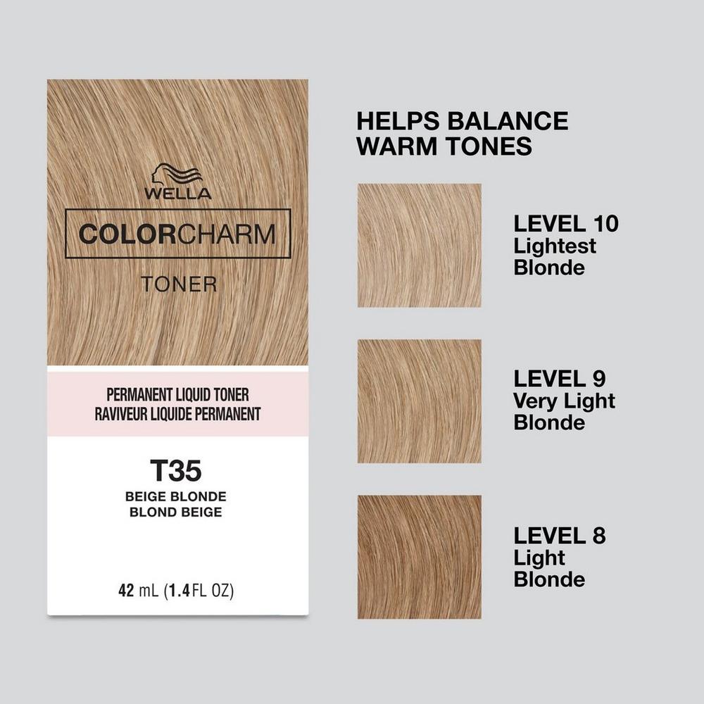 Colorcharm Permanent Liquid Hair Toner - T35 Beige Blonde