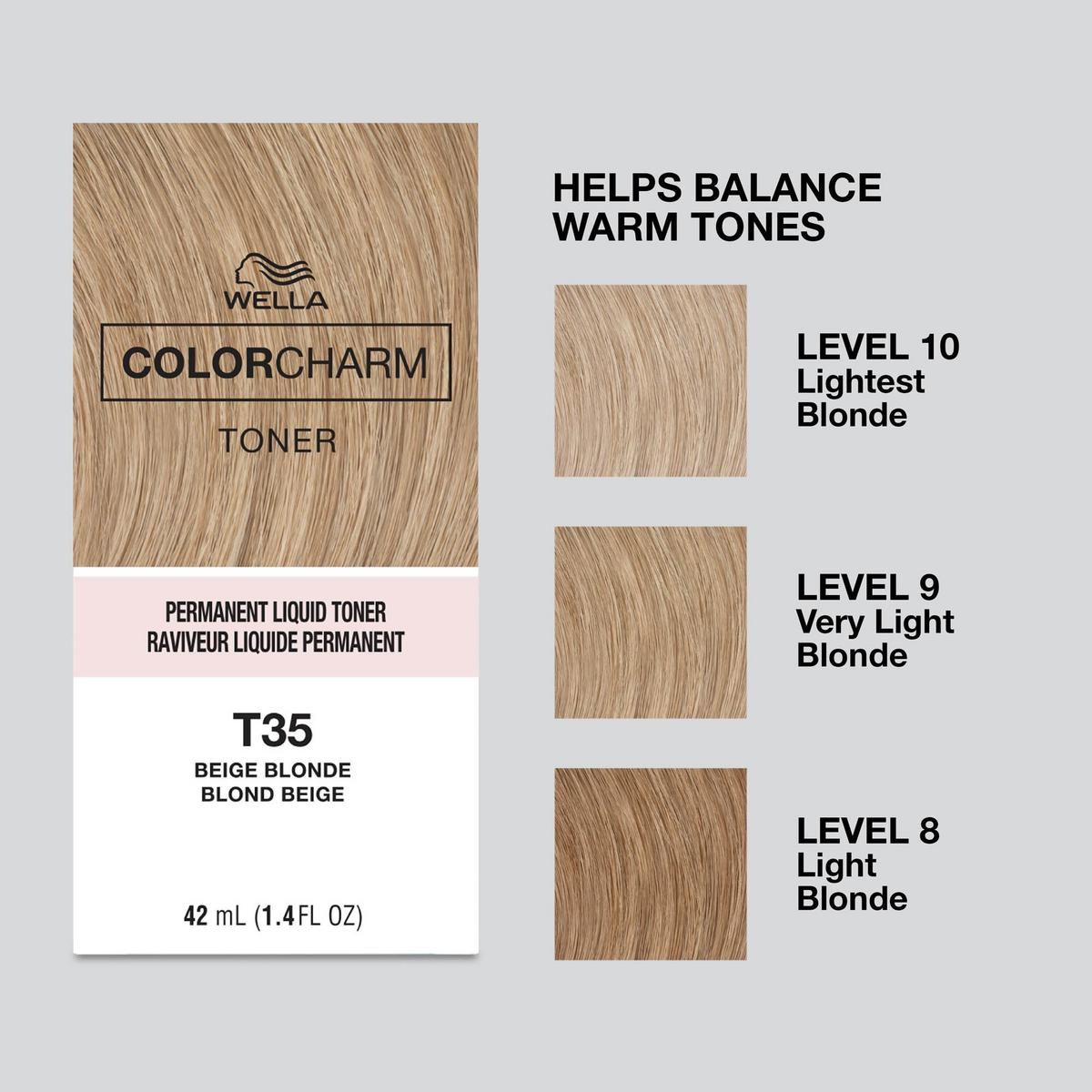 Colorcharm Permanent Liquid Hair Toner - T35 Beige Blonde