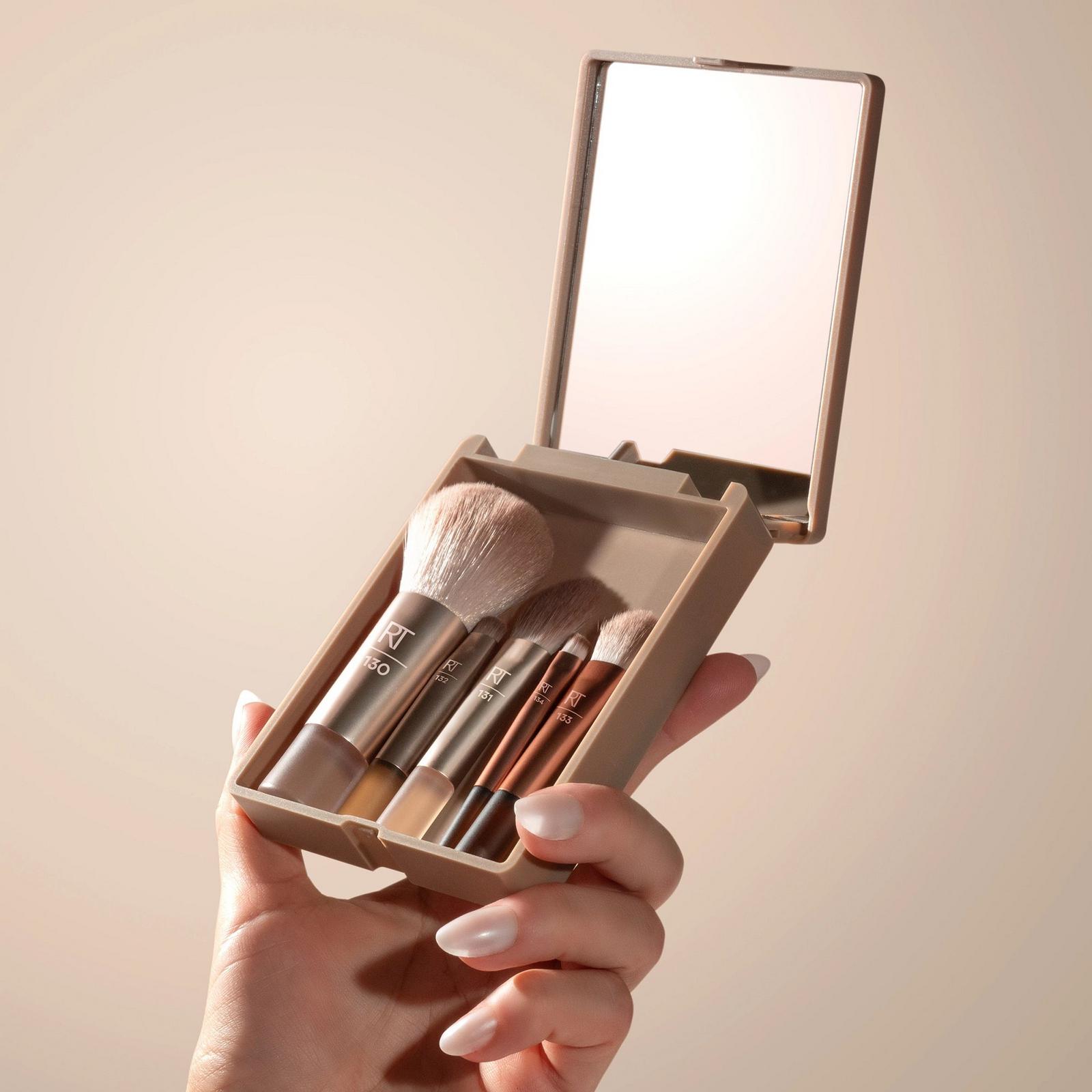 New Nudes 2.0 On-The-Glow Mini Brush Set + Mirrored Compact