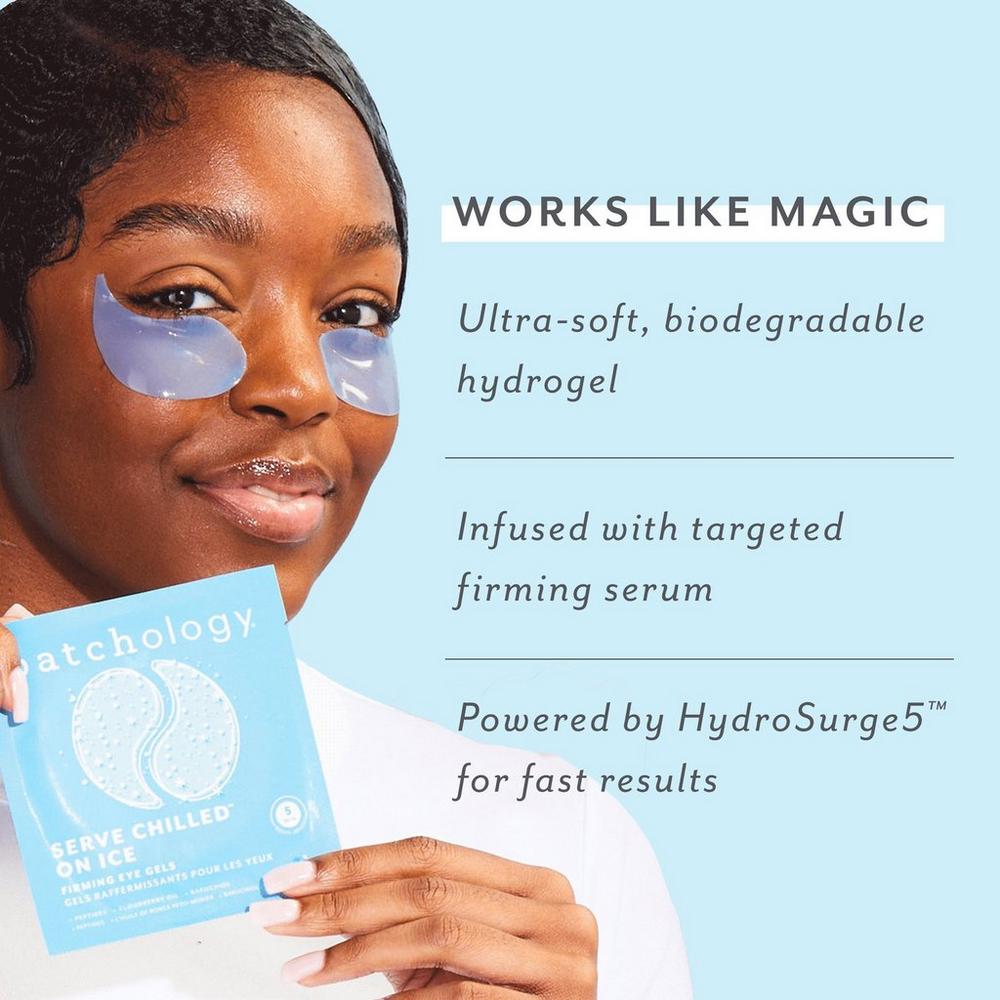 Serve Chilled On Ice Cooling & Firming Under Eye Gel Patches - 15 pair