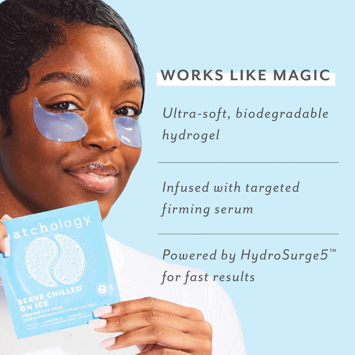 Serve Chilled On Ice Cooling & Firming Under Eye Gel Patches - 15 pair