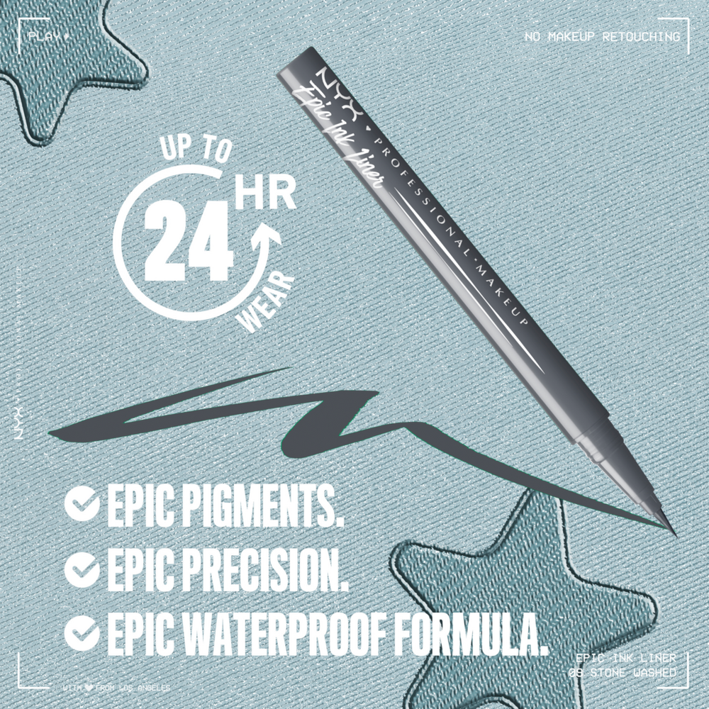 Epic Ink Waterproof Liquid Eyeliner - Stone Washed