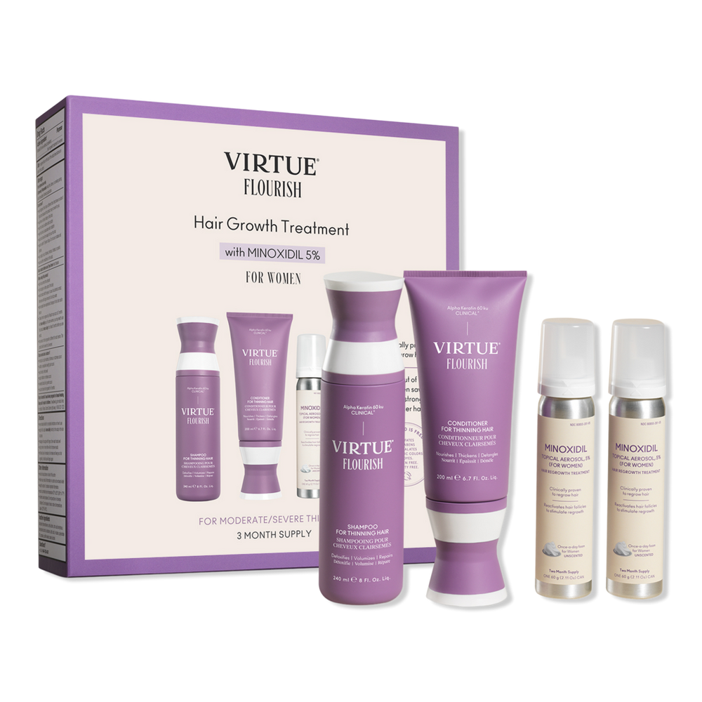 Virtue Flourish Hair Growth Treatment Kit With Minoxidil