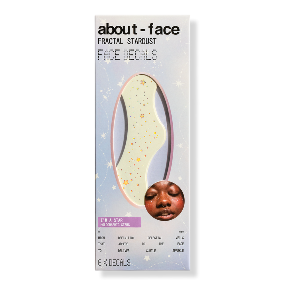 About-face Fractal Stardust Face Decals - I'm A Star