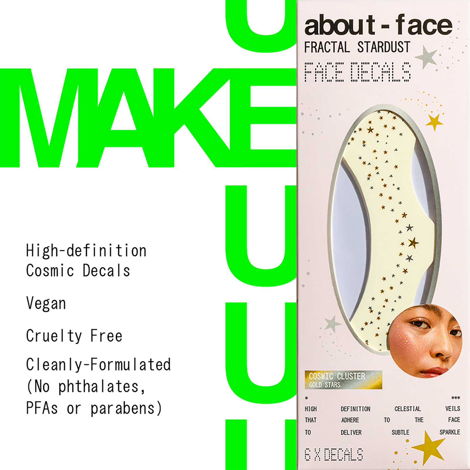 Fractal Stardust Face Decals - Cosmic Cluster