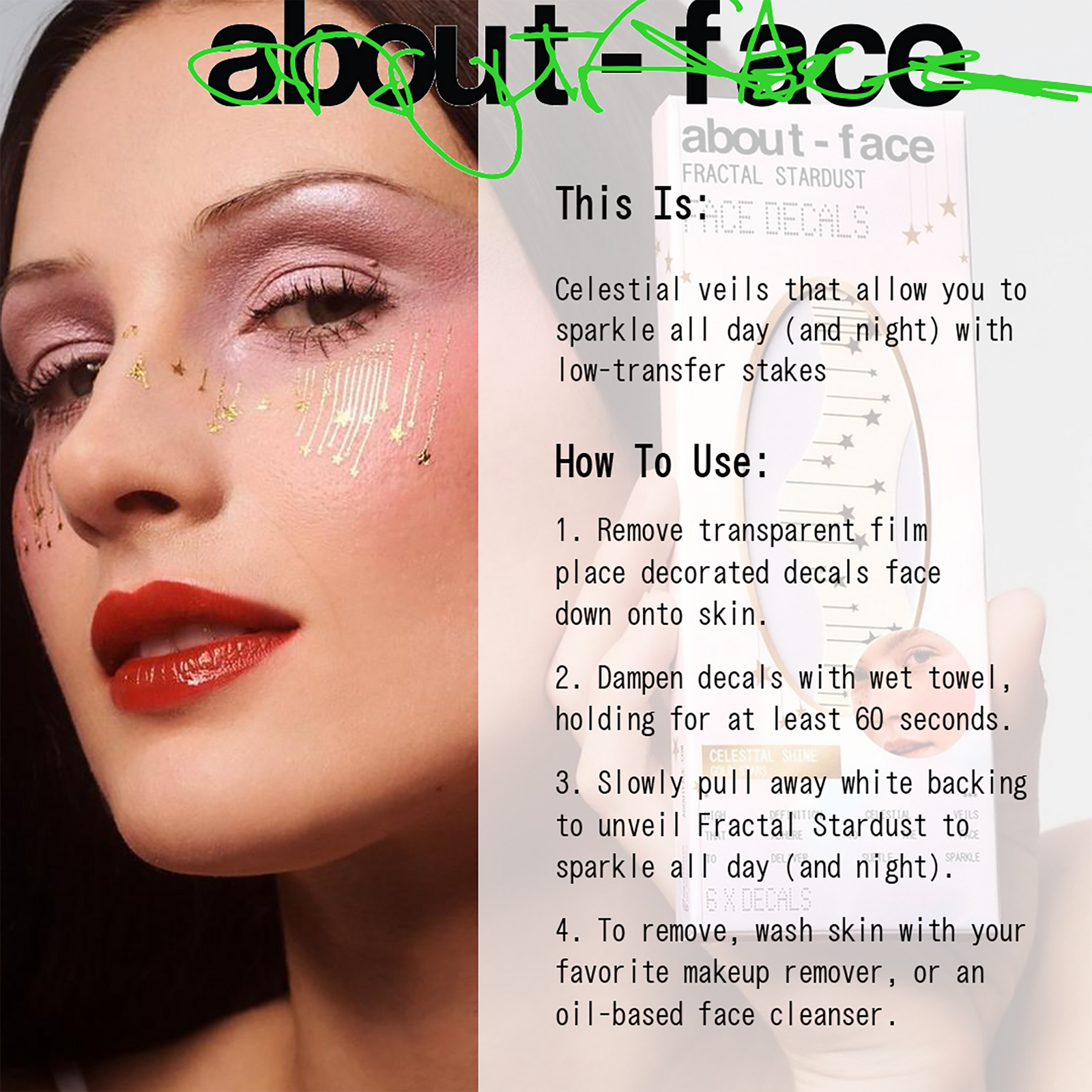 Fractal Stardust Face Decals - Celestial Shine